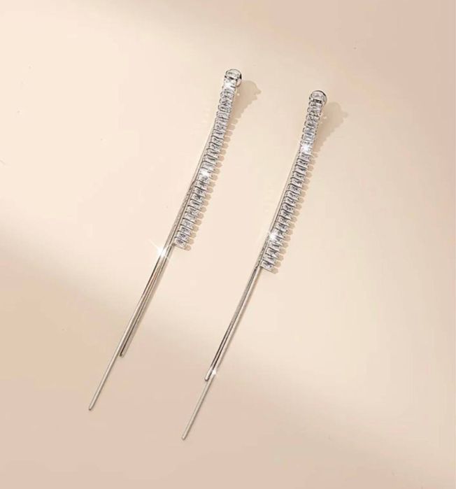Серебряные 925 проба, серьги-кисточки