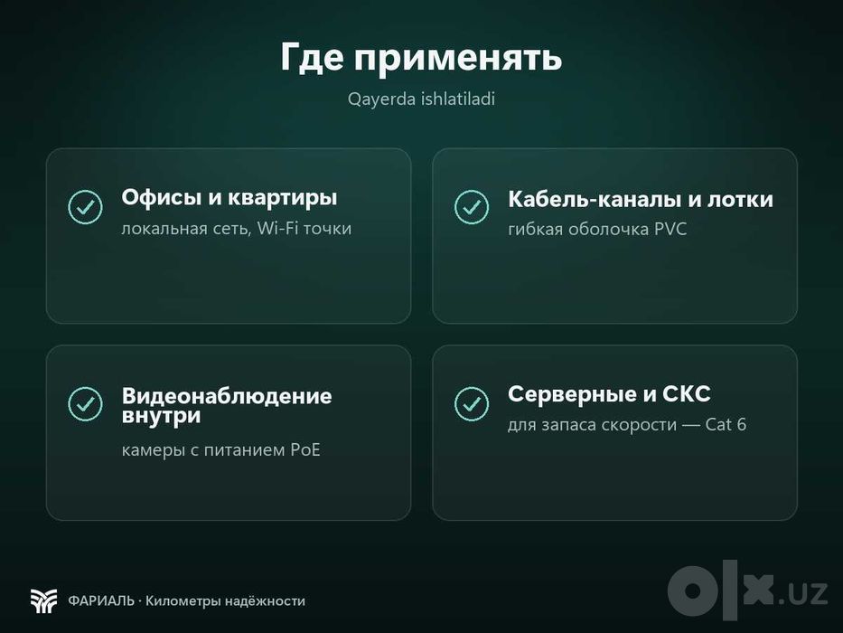 LAN-кабель F/UTP Cat 5e PVC 4x2x0,52, медь, 305 м, ФАРИАЛЬ