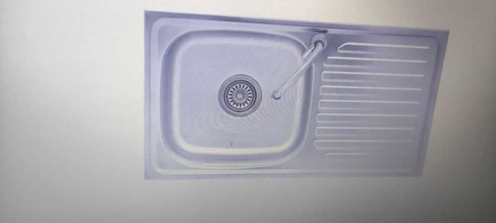 Къмпинг мивка, единична, с кран, неръждаема стомана