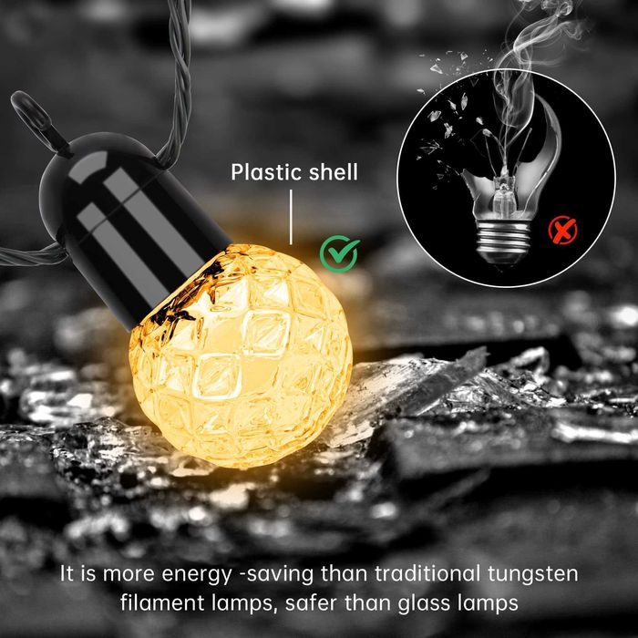 Lumini  de Exterior cu Ghirlandă, 25 Becuri G40 15,5 m