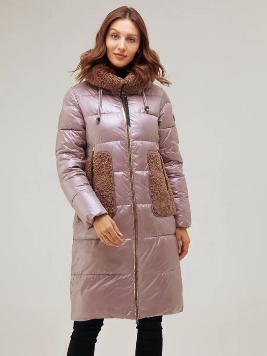 Бежово пухено яке палто Percat М-L