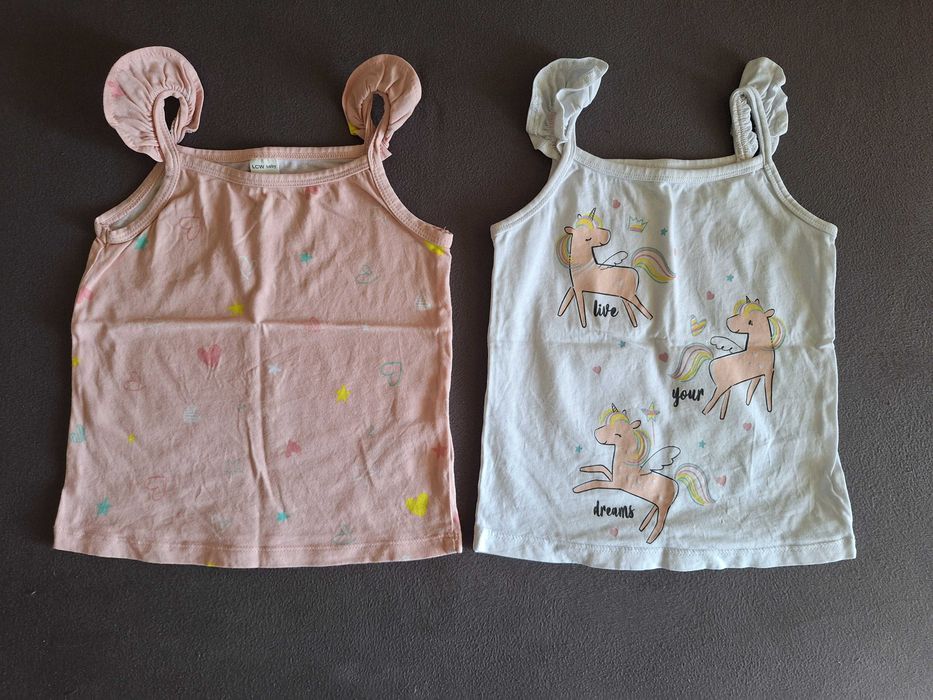 Детска рокля, тениска и потничета 4-5 г.