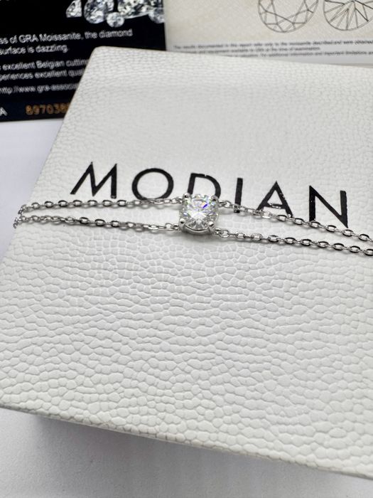 Сребърна гривна с мойсанит (Диамант) 1 карат