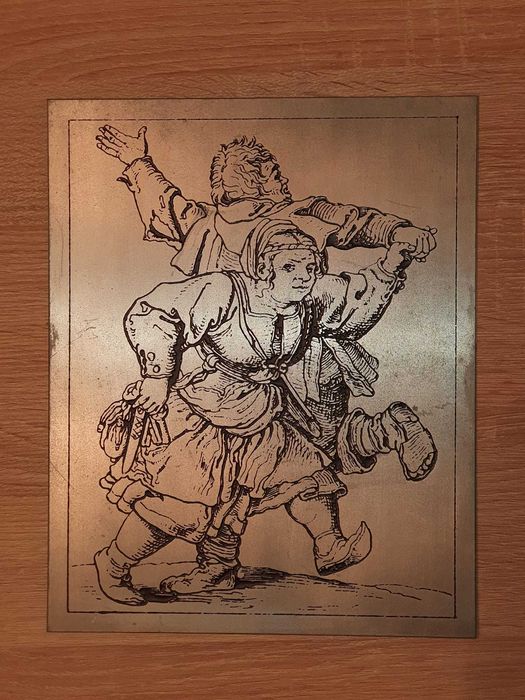 Tablou Gravat in placa metalica