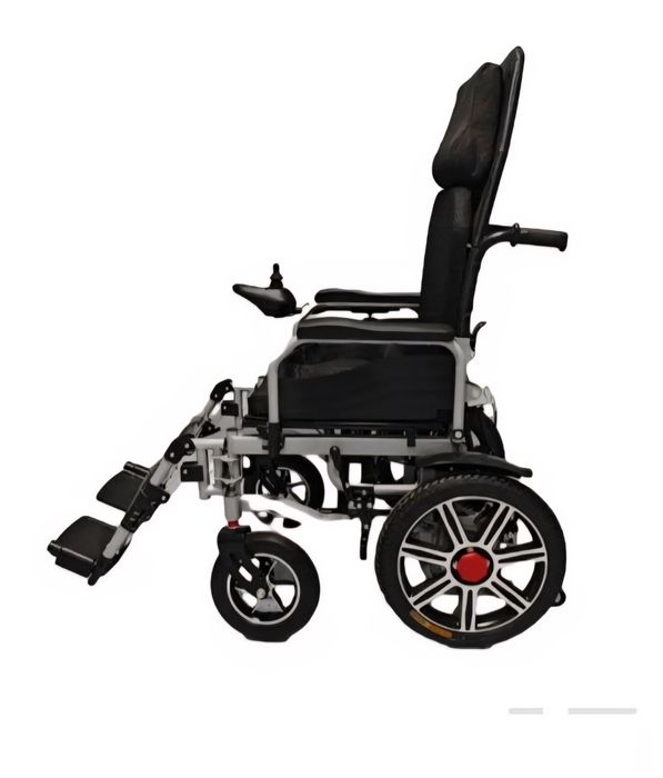 Инвалидная электрическая на моторе кресло-коляска с высокой спинкой