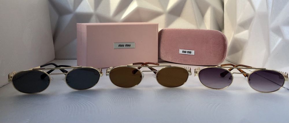 Дамски слънчеви елипса овални кафяви черно