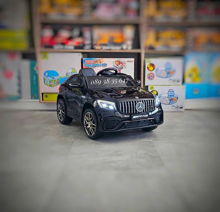 ПРОМОЦИЯ ДО 31.05!НОВО!Акумулаторна кола Mercedes-Benz GLC63 AMG с 12V батерия,меки гуми,кожена седалка,металик