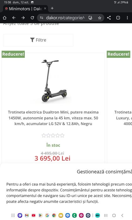 Dualtron Mini Limited 52 V, 21 Ah. Trotineta premium. Preț fix !