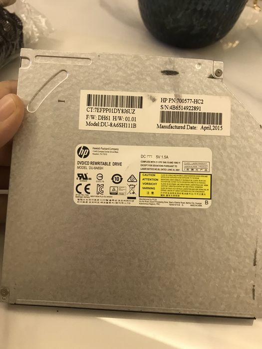 Дискавод hp снято с ноутбука отличном состоянии