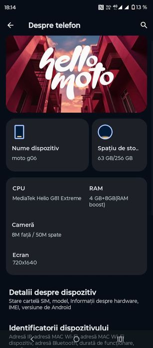Motorola g06 256gb cu 8gb ram