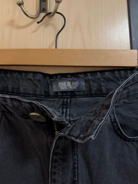 Прямые джинсы pink island (графитовый деним)