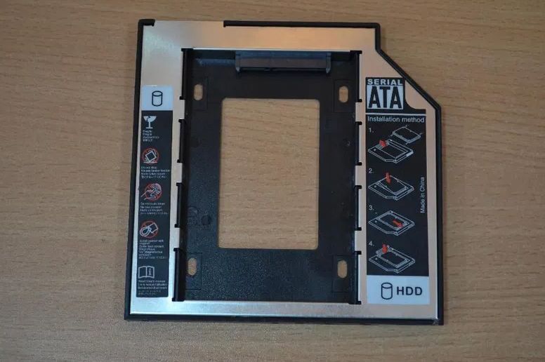 DVD адаптер за 2-ри HDD/SSD за лаптоп 9.5 / 12.7мм SATA 3 + Гаранция