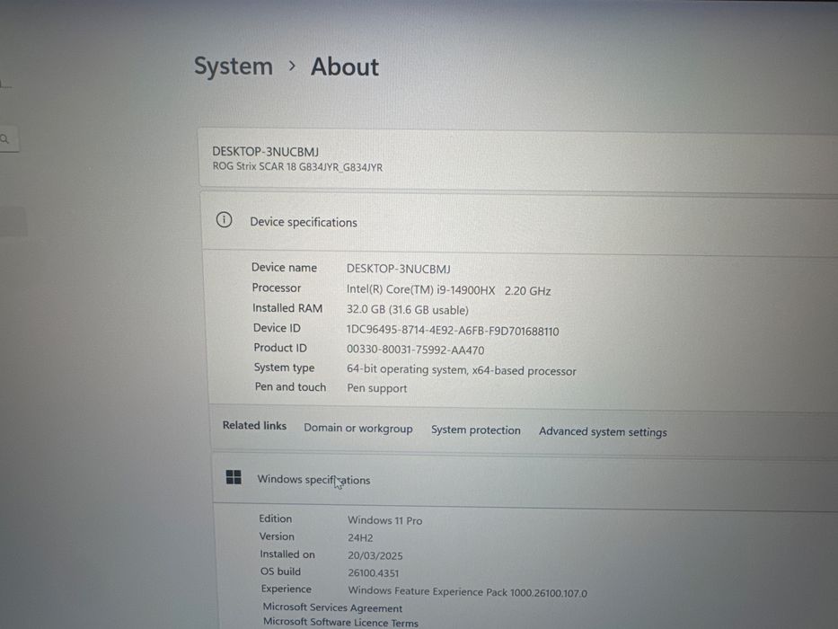 Asus Rog Strix G18 i9 RTX 4090  Garantie