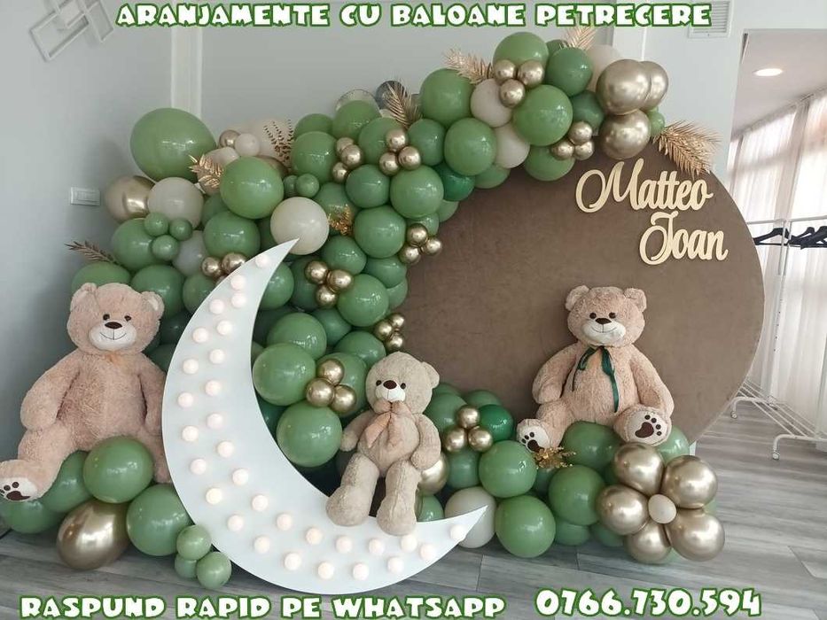 Aranjamente baloane botez/cristelnita/biserica Arcada baloane foto