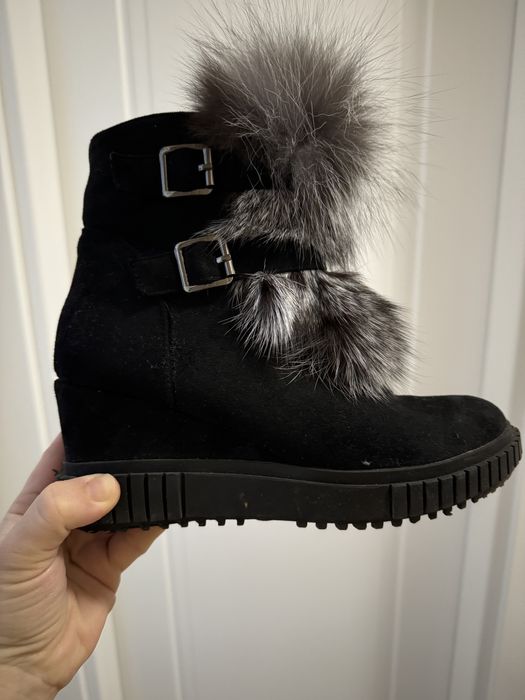 Черни боти велур