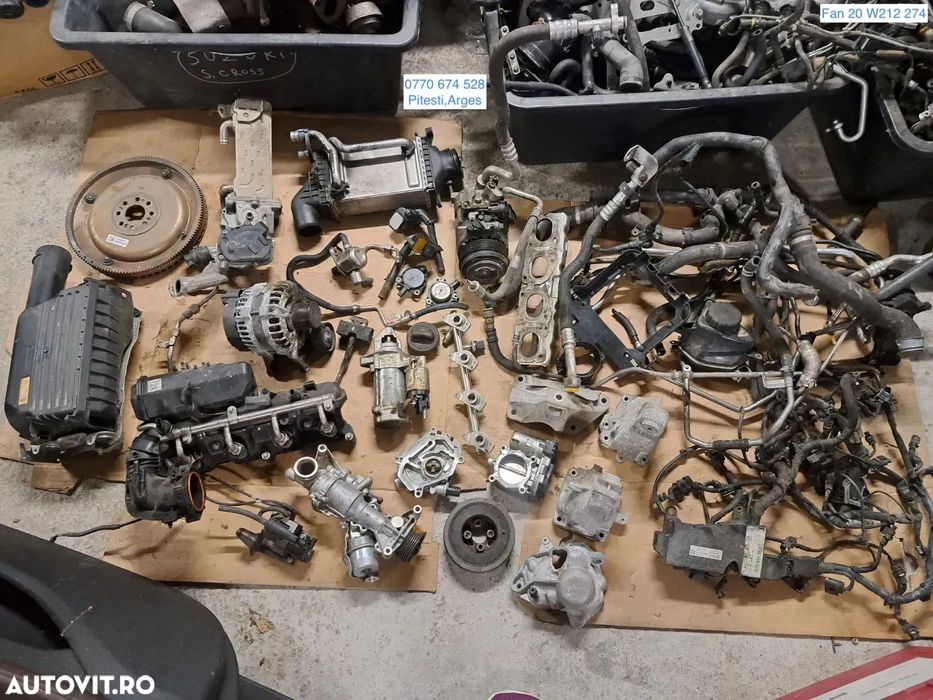 Anexe motor mercedes 274 benzina W212 pompa de apa galerie admisie alternator electromotor rampa injectoare pompa inalta presiune compresor instalatie electrica motor