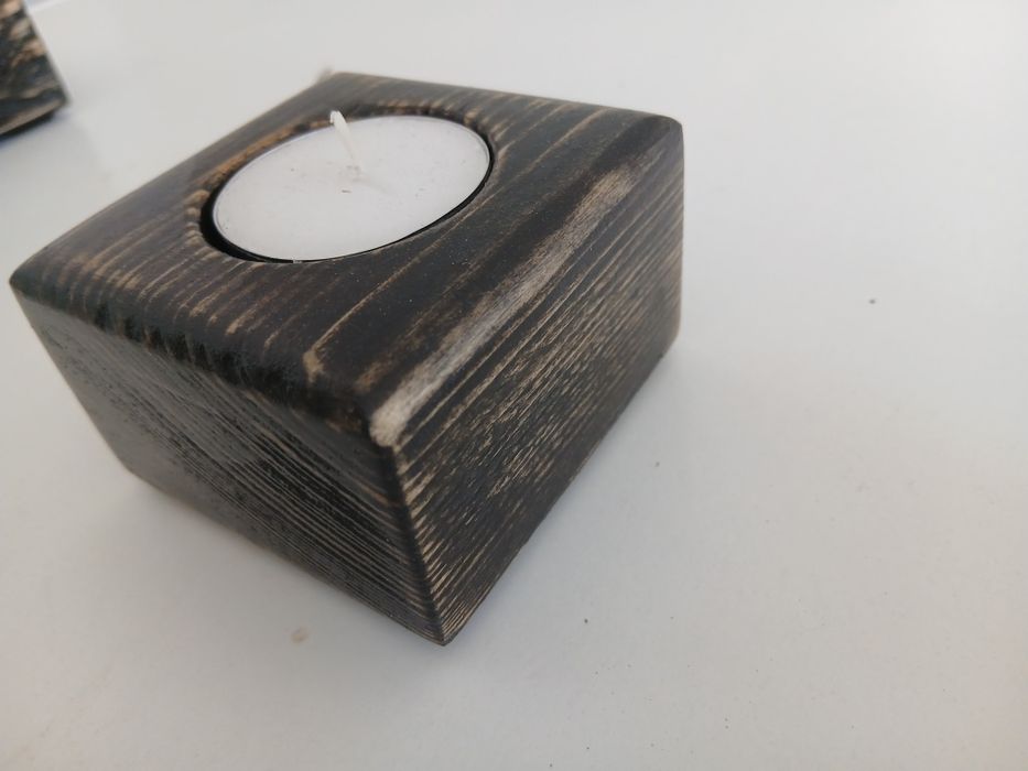 Suport lumânari din lemn