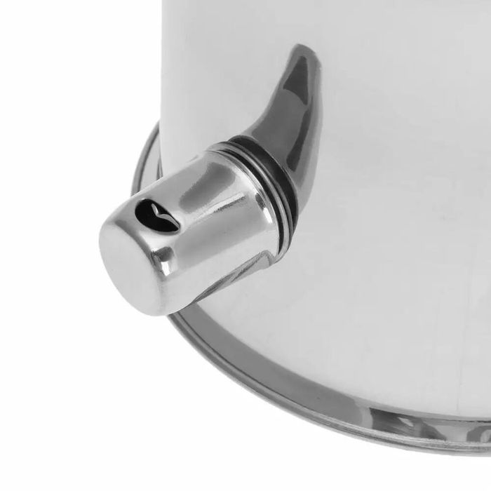 Oala din inox cu capac pentru fiert lapte, budinca sau creme cu fluier