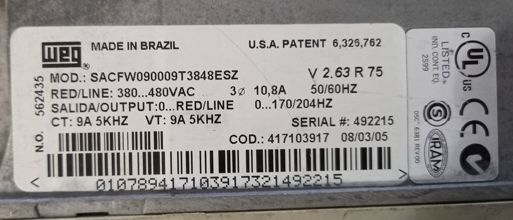 Частотный преобразователь CFW-09