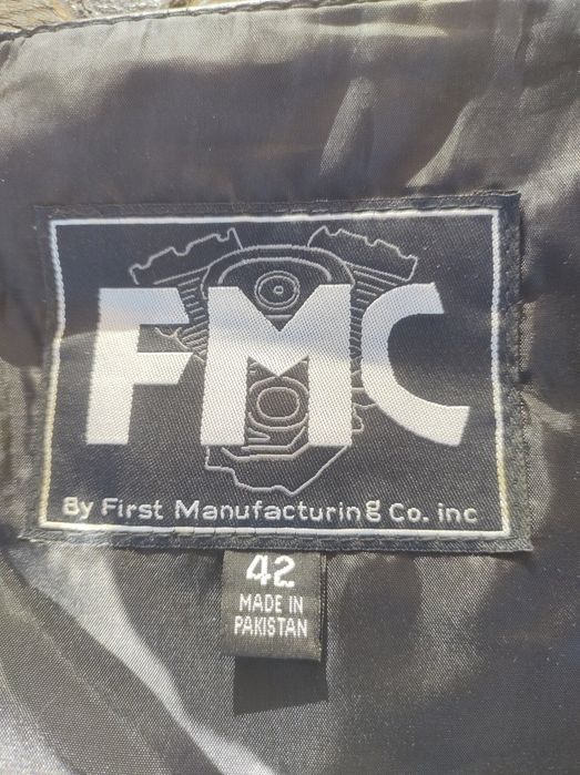 Рокерски елек от естествена кожа