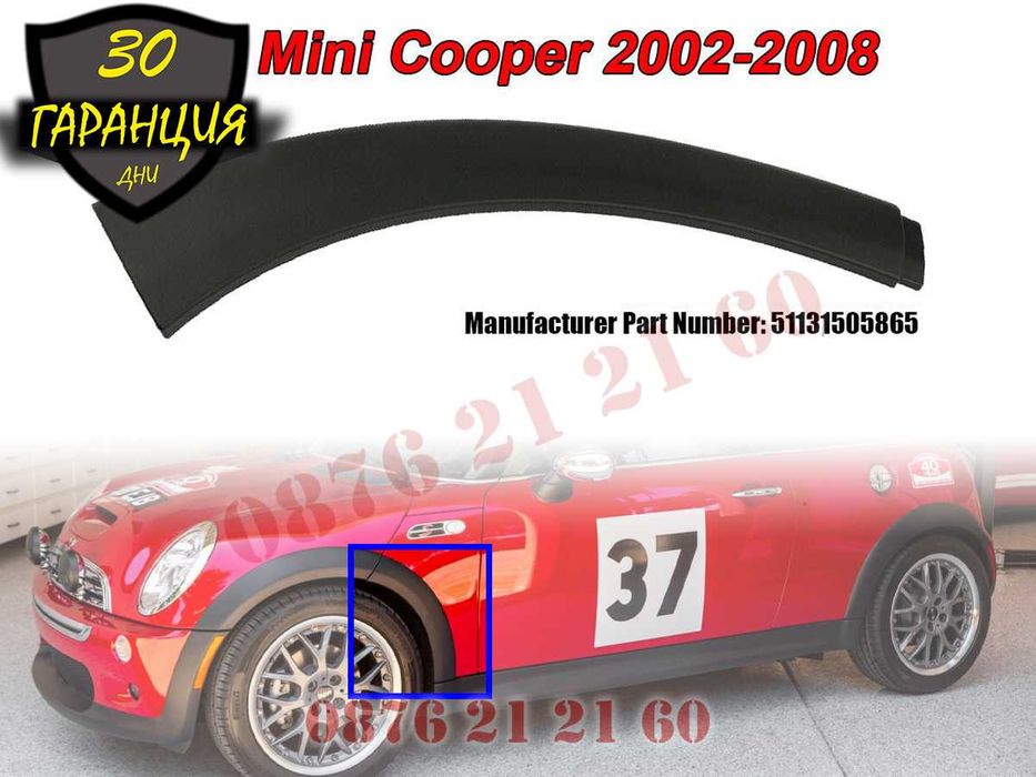 Вежди Калници Раздувки MINI R50 R52 R53 МИНИ Р50 Р52 Р53 02-2008
