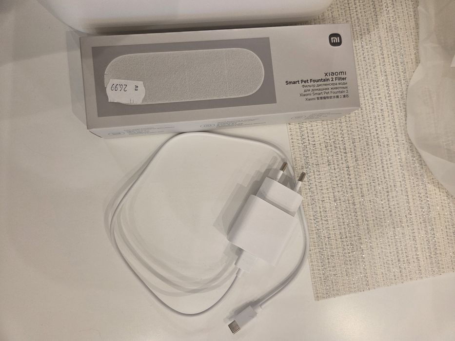 Xiaomi smart pet fountain 2 - смарт фонтан за котки + 3 нови филтъра