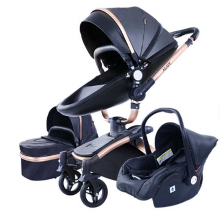 Cărucior 3 în 1 pentru bebeluși (stroller + landou + scoică auto)