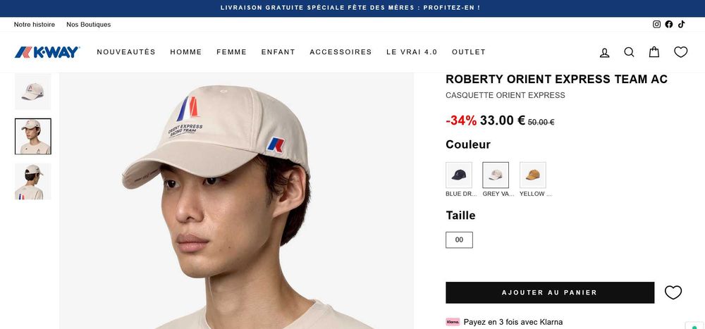 Șapcă K-Way Roberty Orient Express Team AC originală unisex BEJ nouă cu etichetă, regatta yachting sailing cap America’s Cup, ajustabilă, poze reale
