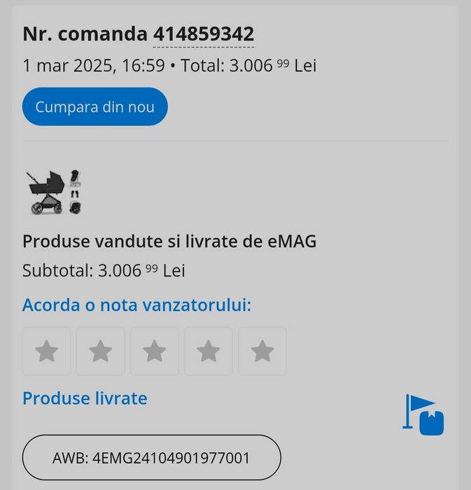 Vand Cărucior 3 in 1 pentru bebeluși, Cybex Gold EOS LUX.