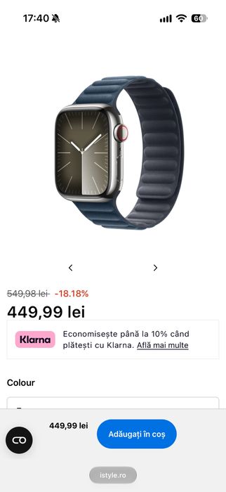 Bratara pentru APPLE Watch  Pacific Blue Magnetic Link - M/L