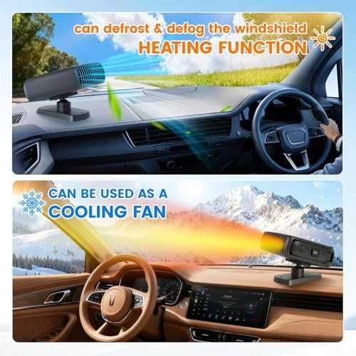 Нов 200W 12V отоплител за кола кемпер с демистер и 360° въздушен поток