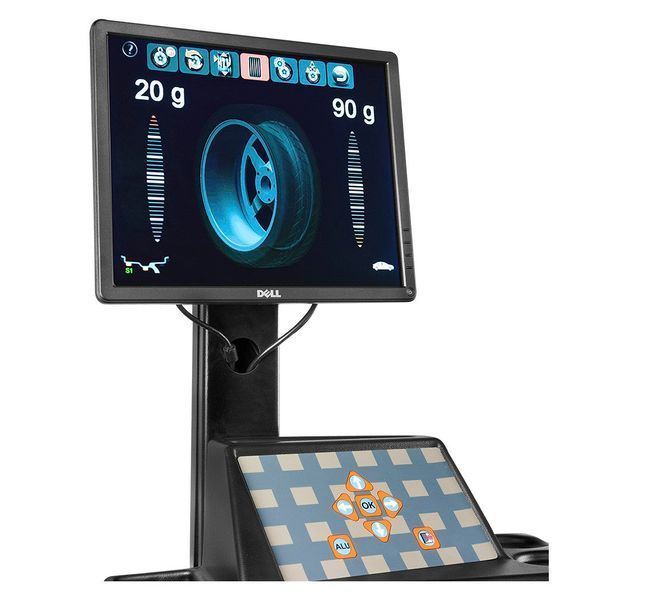 Балансираща машина, напълно автоматична с lcd монитор 17" за гуми 24"