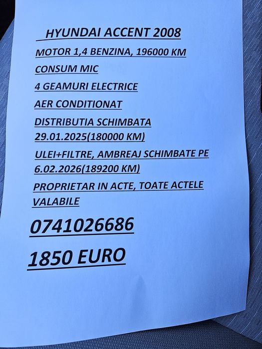 Hyundai accent 2008