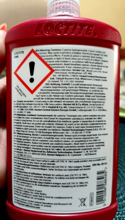 Уплътнител за резби висока якост Loctite 586 - 250ml