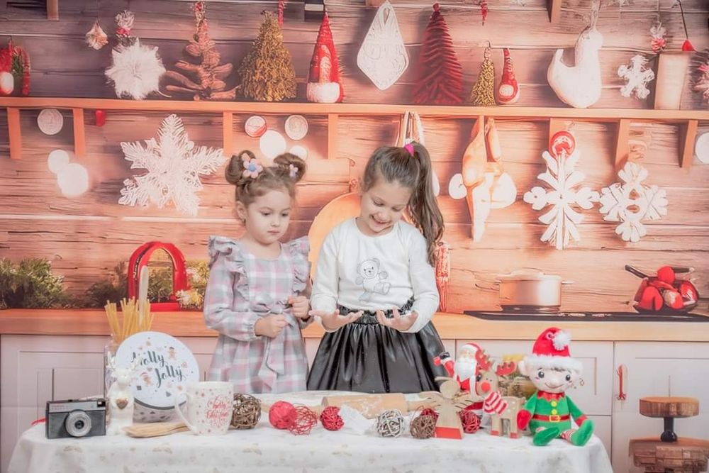 Коледен фон за снимки кухня