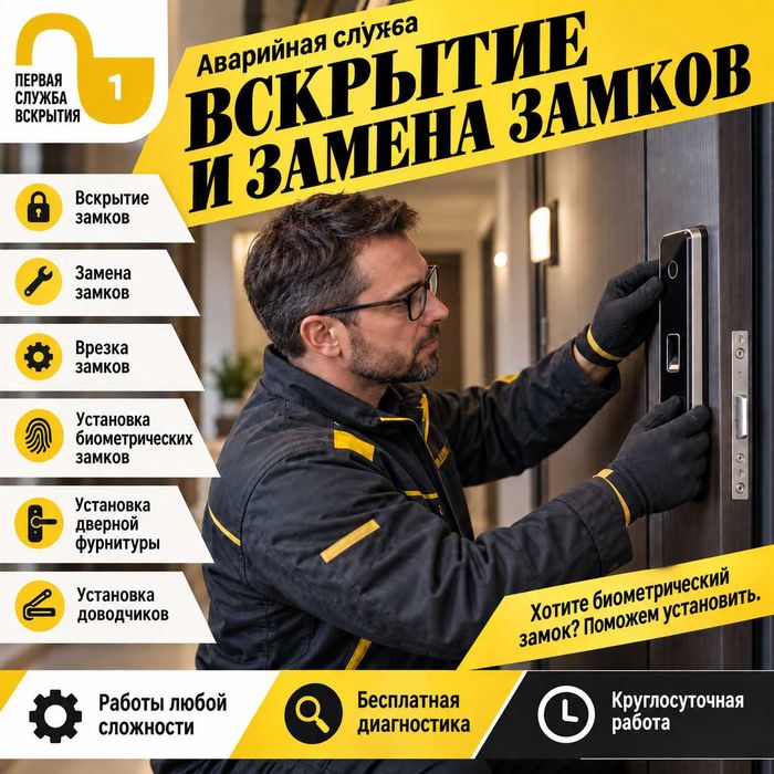 Вскрытие дверей|замена замков|ремонт и врезка|монтаж смарт замка|ручки
