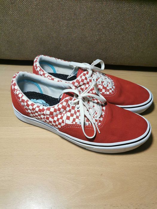 Vans Checkers rosu/alb in calitate impecabila