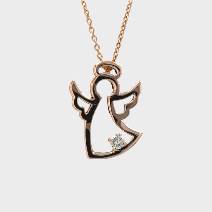 Lant cu ingeras aur roz/alb 18k cod 7616,7613..7880...7887...7903..