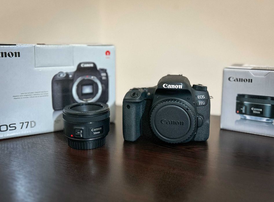 Dslr Canon 77D  - Canon 50 mm f/1.8 -Full Box