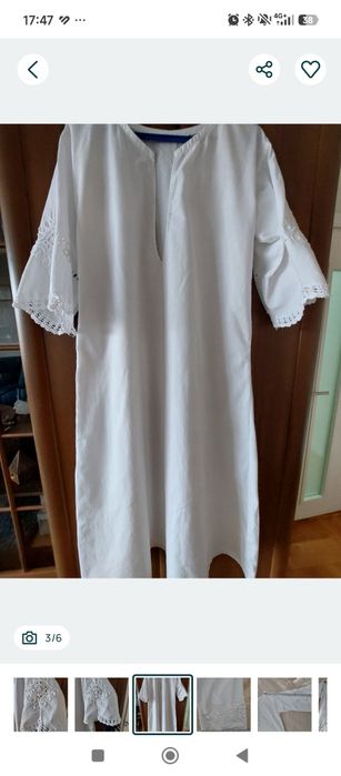 Риза за носия гръдна 110-115 дължина 116см 40 евро ръчно бродирана