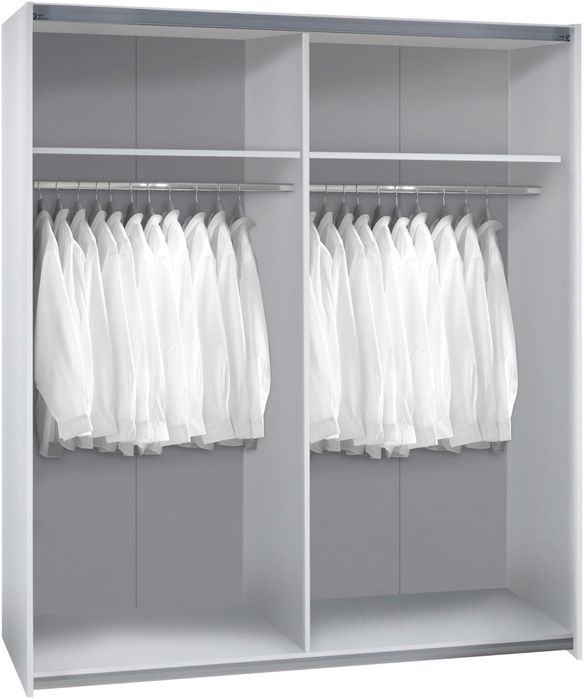 Dulap cu usi glisante Time , Alb , 170 cm latime