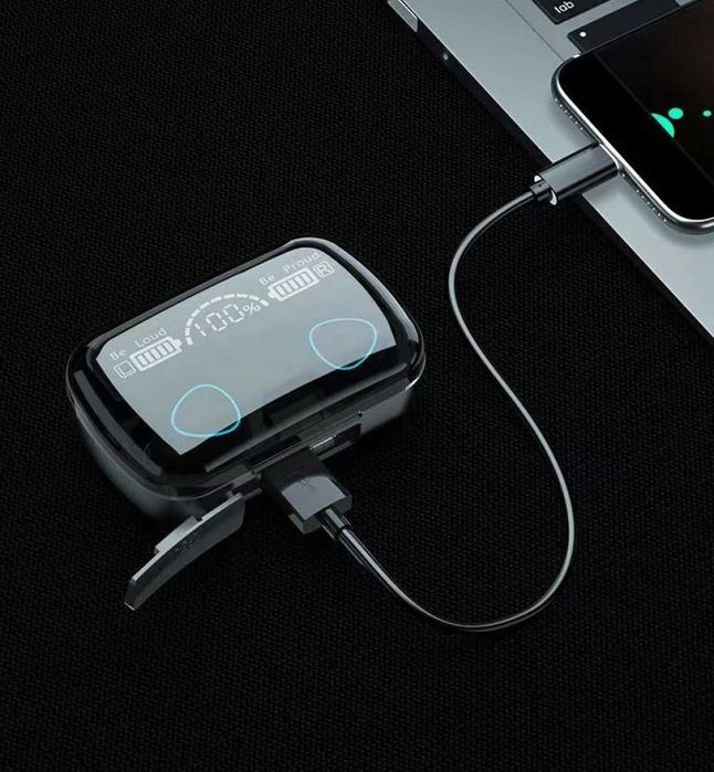 Безжични Bluetooth слушалки с LED дисплей – за iPhone и Android