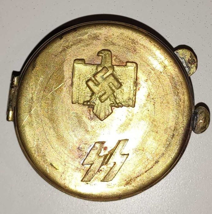 Нацистки кутийки за компас или ръчен часовник, месинг ВСВ