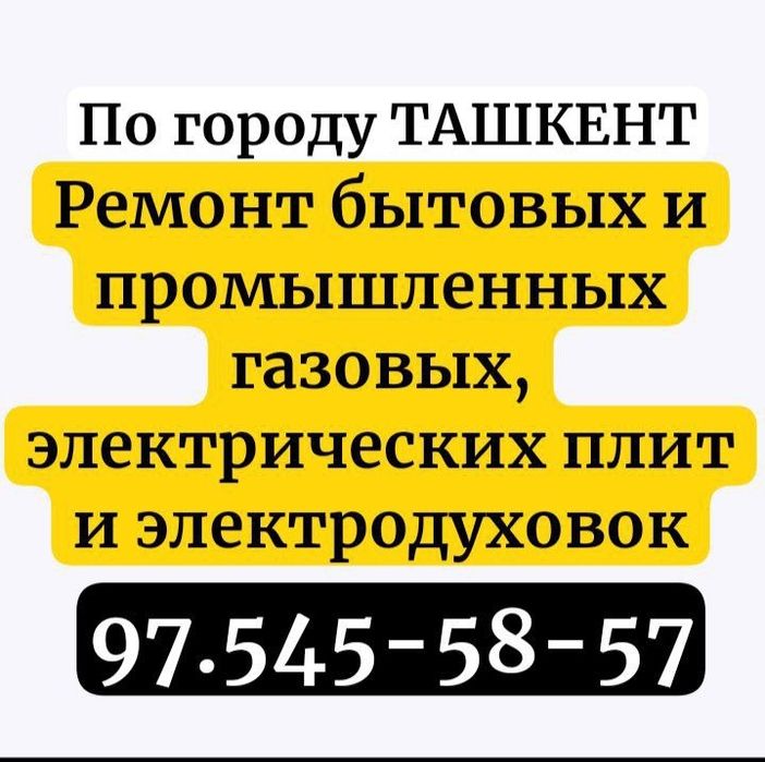 Ремонт электрогазовых бытовых и промышленных плит