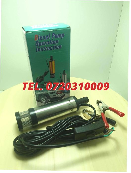 Pompa Sumersibila Pentru Transfer  12v Motorina Si Apa Si Ulei Si Lic