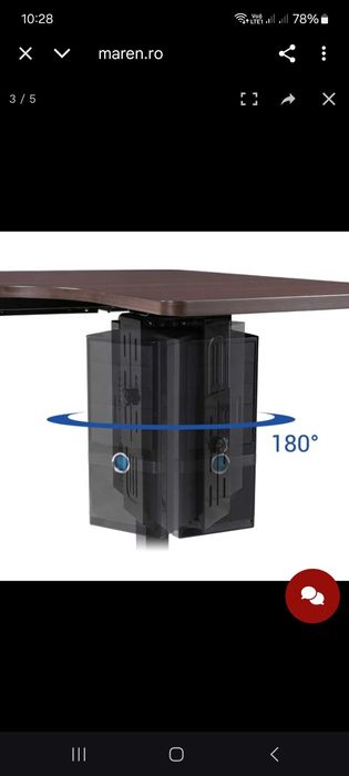 Suport calculator, inaltime si latime reglabile, rotatie 180 grade