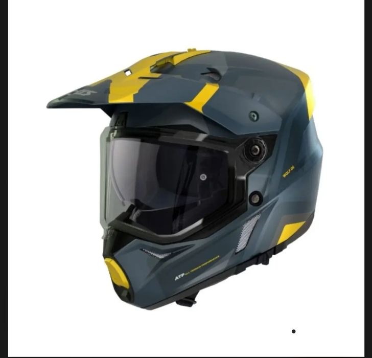 Casca adventure/touring/off road Axxis model Wolf DS Hydra C17 albastru