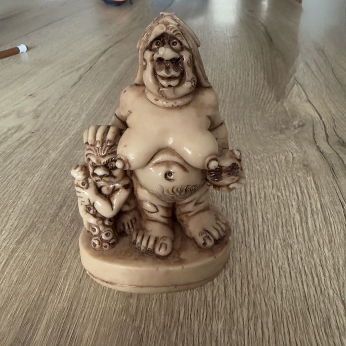 Statuete vintage din alabastru – pereche rară, Franța 1950