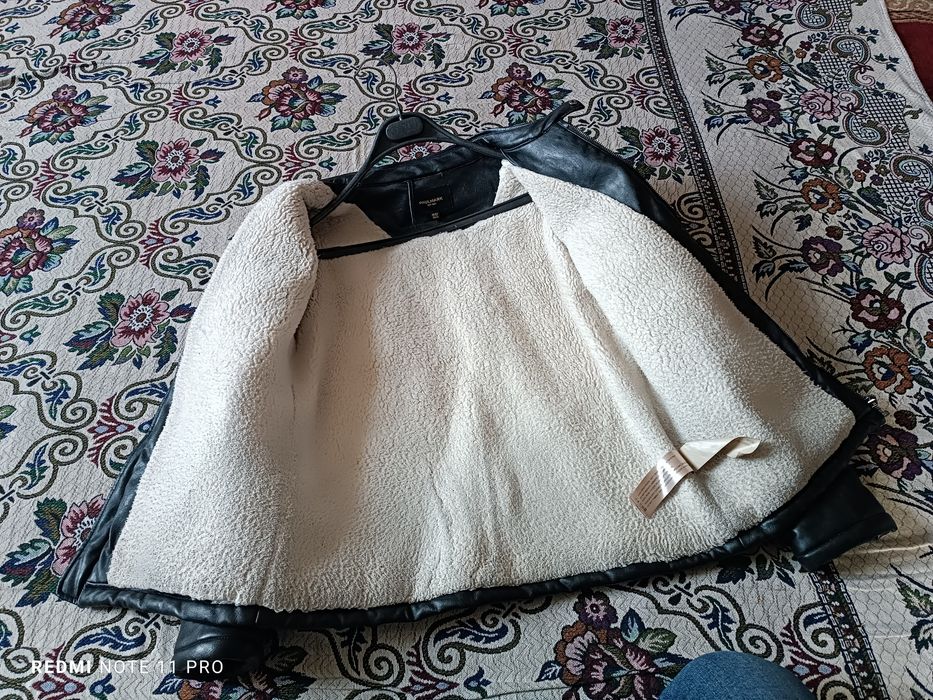 Детские куртка кожаная тёплая