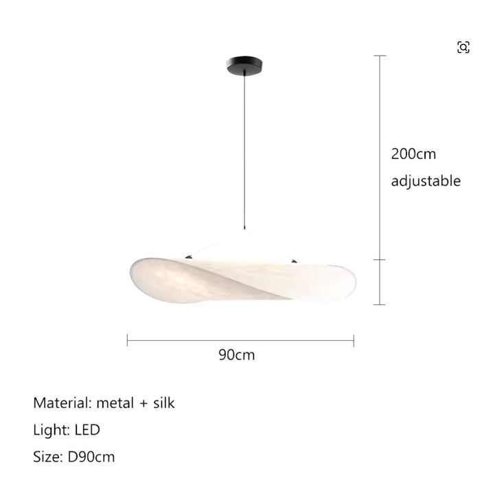 Lustra Tense Pendant Light Japanese LED Silk Pendant
